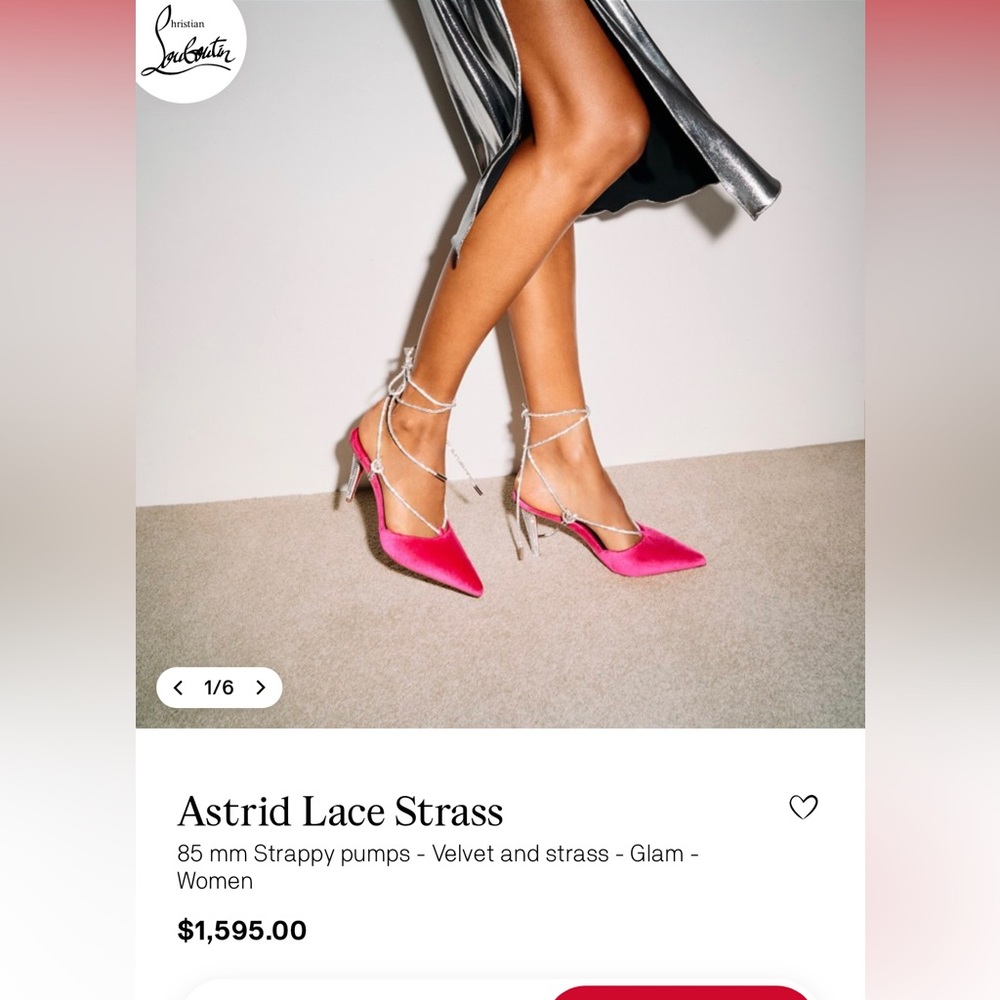 LOUBOUTIN Astrid Lace Strass 85 mm Strappy pump